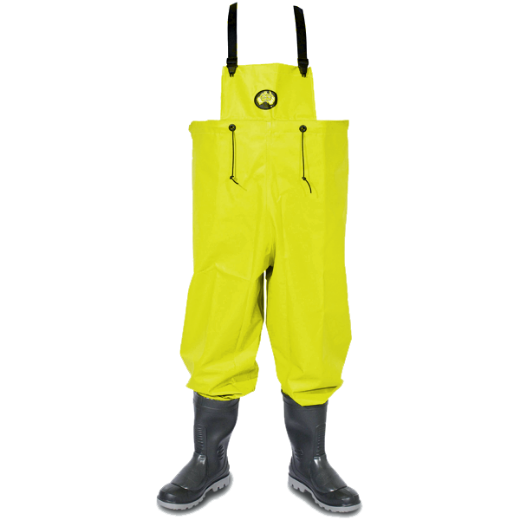 Picture of Waders Size Small with Blundstone 024 Steel Cap Gumboot